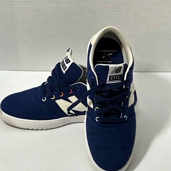 New Balance Navy and White CT15 Canvas Skate Shoes - Picture 6 of 9